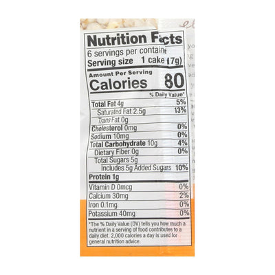 Element Organic Dipped Rice Cakes - Vanilla Orange - Case Of 6 - 3.5 Oz - Orca Market