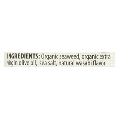 An image displaying Seasnax Premium Roasted Seaweed Snacks - Wasabi - Case Of 24 - 0.18 Ounce by Seasnax