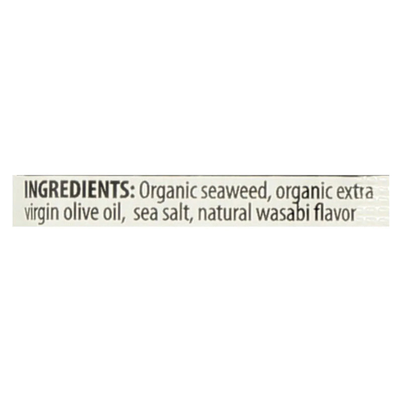 An image displaying Seasnax Premium Roasted Seaweed Snacks - Wasabi - Case Of 24 - 0.18 Ounce by Seasnax