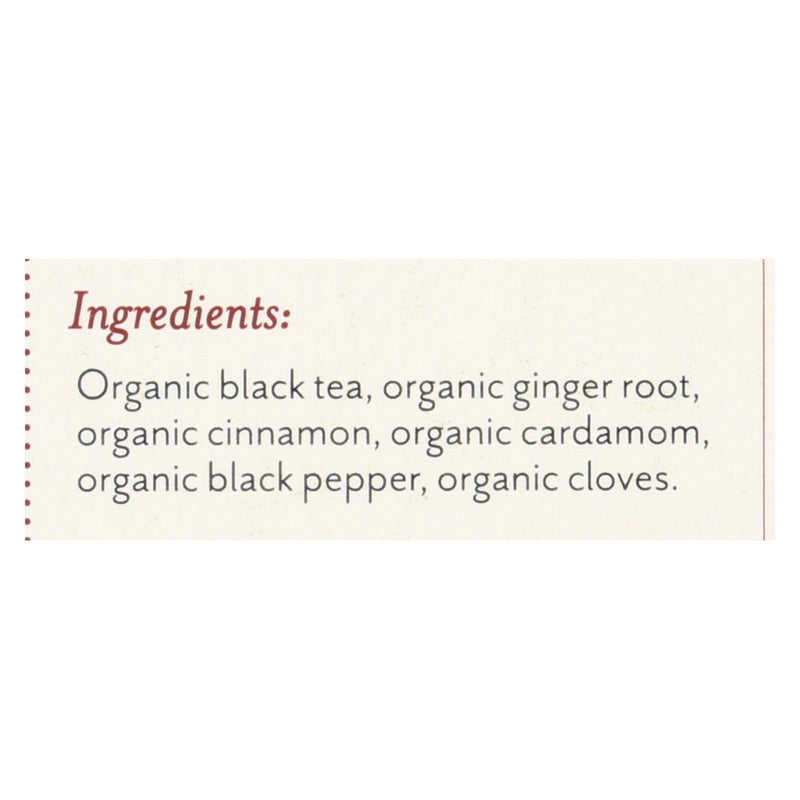 Rishi Organic Tea - Masala Chai - Case Of 6 - 15 Bags - Orca Market