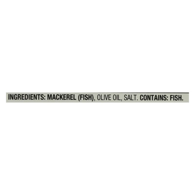 An image displaying Season Brand Mackerels - Fillets - In Olive Oil - 4.375 Ounce - Case Of 12 by Season Brand
