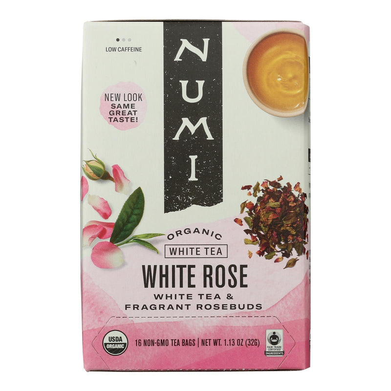 Numi Tea White Tea - White Rose - Case Of 6 - 16 Bags - Orca Market