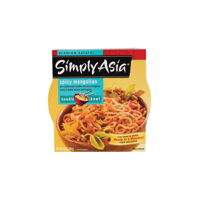 Simply Asia Spicy Mongolian Noodle Bowl - Case Of 6 - 8.5 Oz. - Orca Market