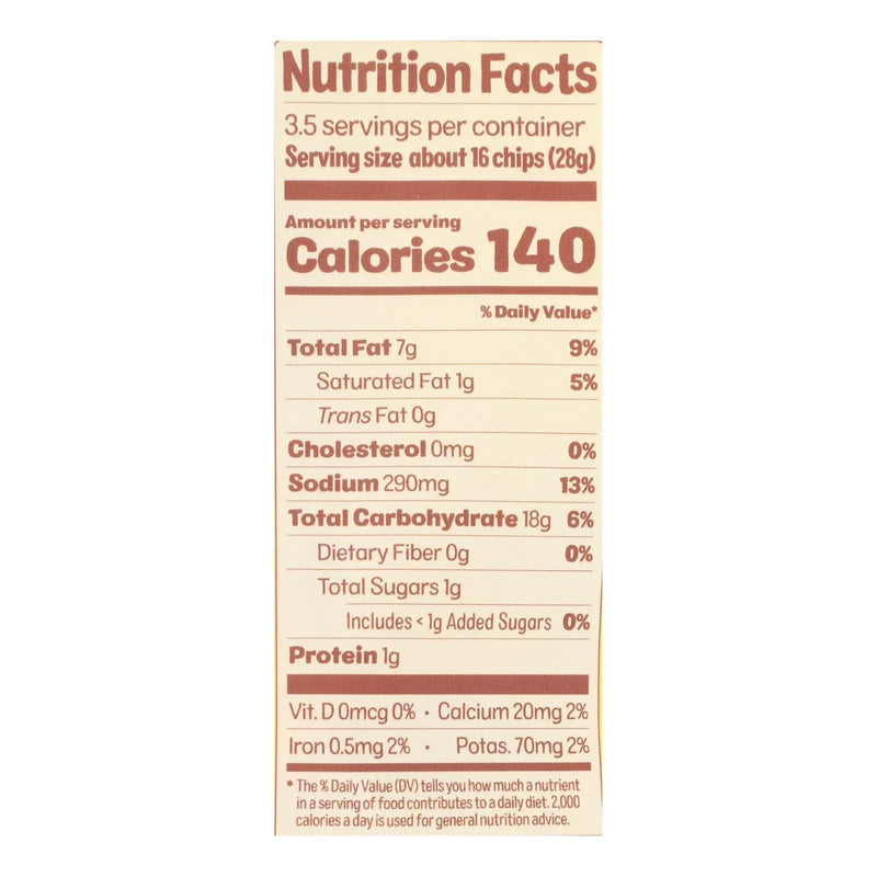 An image displaying From The Ground Up Salt & Vinegar Cauliflower Chips - Case Of 12 - 3.5 Ounce by From The Ground Up