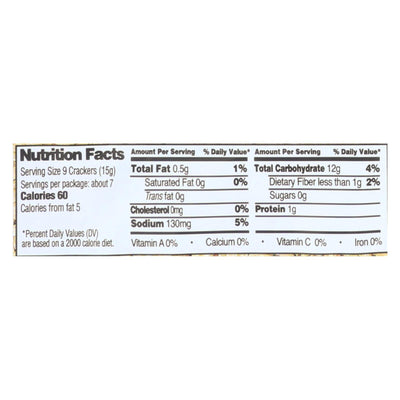 Edward And Sons Brown Rice Snaps - Tamari Sesame - Case Of 12 - 3.5 Oz. - Orca Market