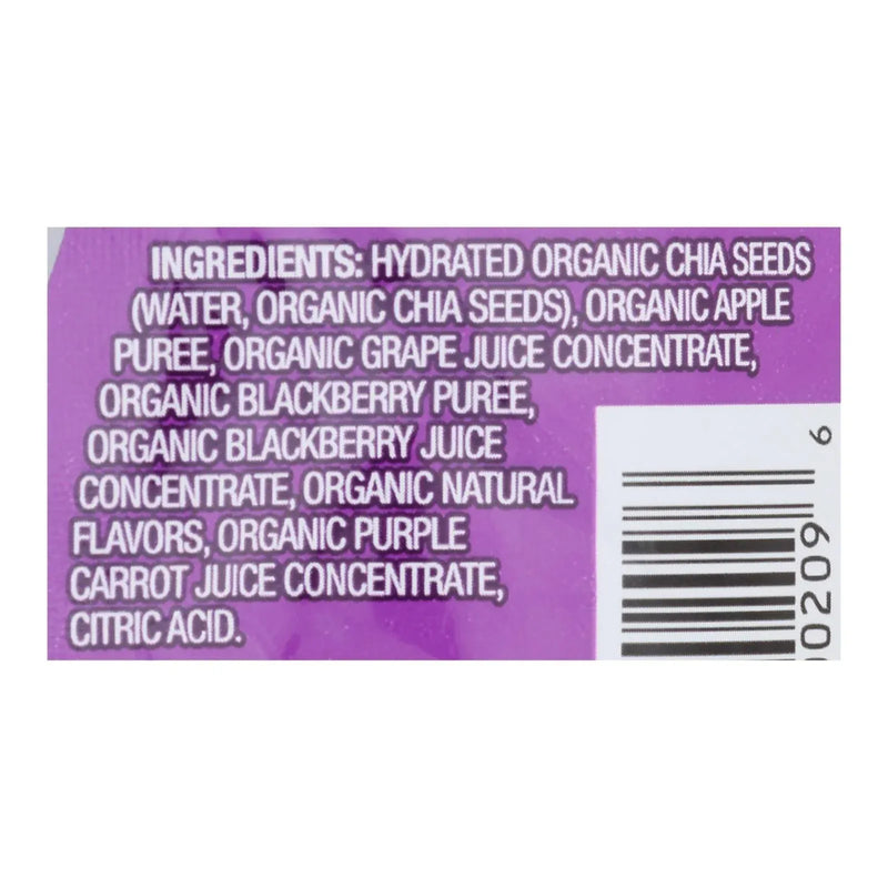 An image displaying Mamma Chia Squeeze Vitality Snack - Blackberry Bliss - Case Of 16 - 3.5 Ounce by Mamma Chia