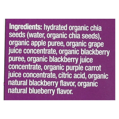 An image displaying Mamma Chia Squeeze Vitality Snack - Blackberry Bliss - Case Of 16 - 3.5 Ounce by Mamma Chia
