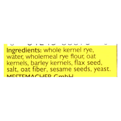 An image displaying Mestemacher Bread Bread - Three Grain - 17.6 Ounce - Case Of 12 by Mestemacher Bread