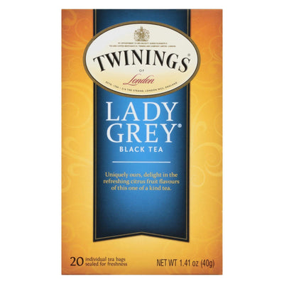 Twinings Tea Black Tea - Lady Grey - Case Of 6 - 20 Bags - Orca Market