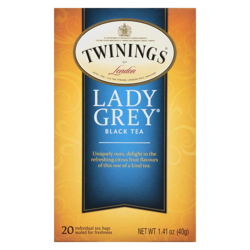 Twinings Tea Black Tea - Lady Grey - Case Of 6 - 20 Bags - Orca Market