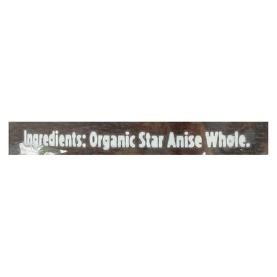 Spicely Organics - Organic Anise Star - Whole - Case Of 3 - 0.5 Ounce.