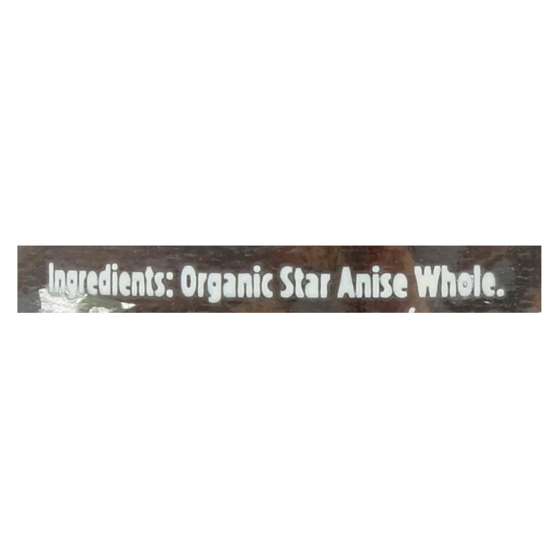 Spicely Organics - Organic Anise Star - Whole - Case Of 3 - 0.5 Ounce.