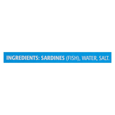 An image displaying Season Brand Sardines - Skinless And Boneless - In Water - Salt Added - 3.75 Ounce - Case Of 12 by Season Brand