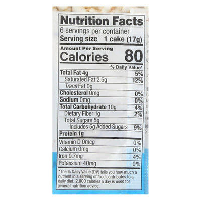 Element Organic Dipped Rice Cakes - Dark Chocolate - Case Of 6 - 3.5 Oz - Orca Market