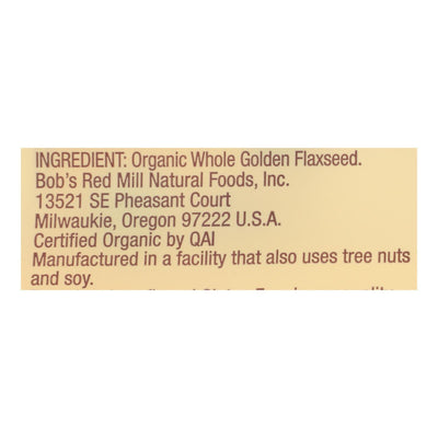 Bob's Red Mill - Flaxseeds Golden - Case Of 4-13 Oz - Orca Market