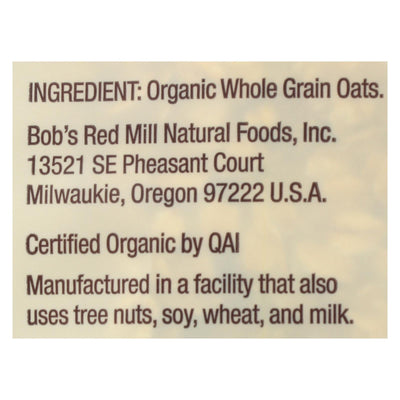 Bob's Red Mill - Oats - Organic Extra Thick Rolled Oats - Whole Grain - Case Of 4 - 32 Oz. - Orca Market
