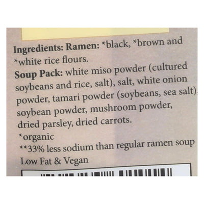 Lotus Foods Ramen - Organic - Forbidden Rice - With Miso Soup - 2.8 Oz - Case Of 10 - Orca Market