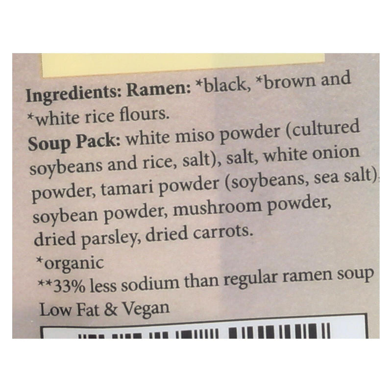 Lotus Foods Ramen - Organic - Forbidden Rice - With Miso Soup - 2.8 Oz - Case Of 10 - Orca Market