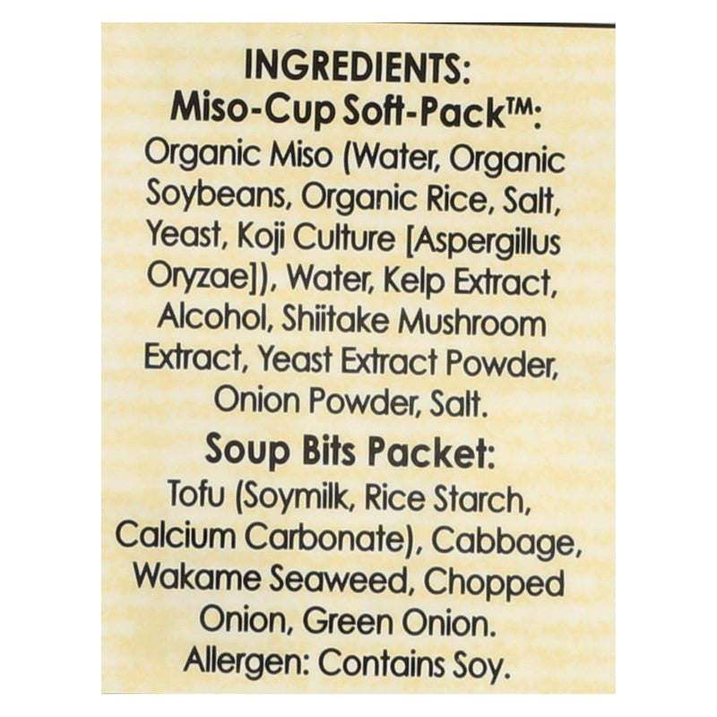 Edward And Sons Miso Cup Soup - Japanese Restaurant Style - Case Of 6 - 2.9 Oz. - Orca Market