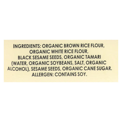 Edward And Sons Brown Rice Snaps - Black Sesame - Case Of 12 - 3.5 Oz. - Orca Market
