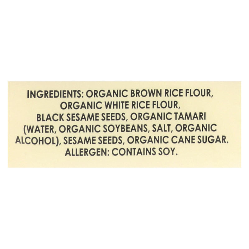 Edward And Sons Brown Rice Snaps - Black Sesame - Case Of 12 - 3.5 Oz. - Orca Market