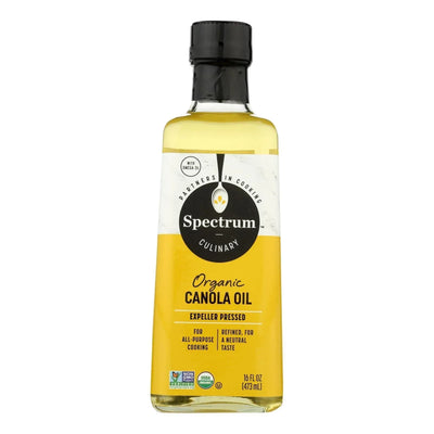 An image displaying Spectrum Naturals Organic Refined Canola Oil - Case Of 12 - 16 Ounce by Spectrum Naturals