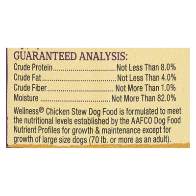 Wellness Pet Products Dog Food - Chicken With Peas And Carrots - Case Of 12 - 12.5 Ounce.