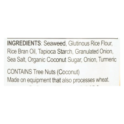 An image displaying Seasnax Chomperz Onion Crunchy Seaweed Chips - Case Of 8 - 1 Ounce by Seasnax