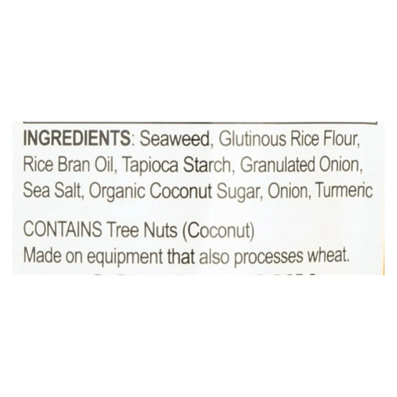 An image displaying Seasnax Chomperz Onion Crunchy Seaweed Chips - Case Of 8 - 1 Ounce by Seasnax