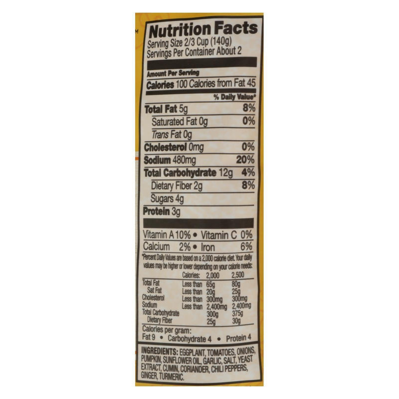 Tasty Bite Entree - Indian Cuisine - Punjab Eggplant - 10 Oz - Case Of 6 - Orca Market