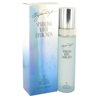 An image displaying Sparkling White Diamonds by Elizabeth Taylor Eau De Toilette Spray for Women by Elizabeth Taylor