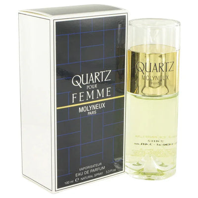 An image displaying Quartz by Molyneux Eau De Parfum Spray 3.4 oz for Women by Molyneux