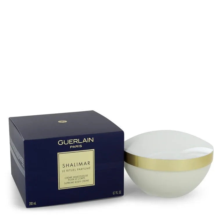 An image displaying SHALIMAR by Guerlain Body Cream 7 oz for Women by Guerlain
