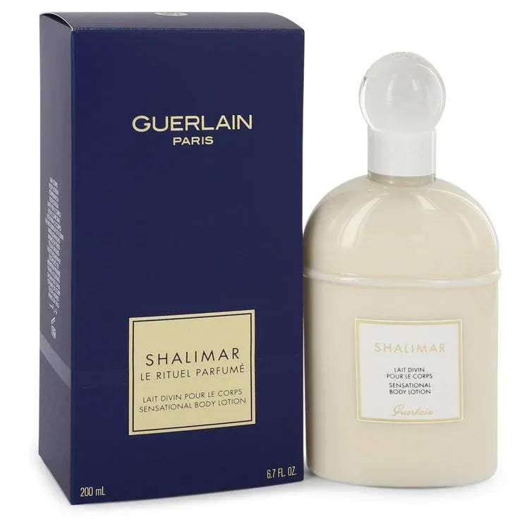 An image displaying SHALIMAR by Guerlain Body Lotion 6.7 oz for Women by Guerlain
