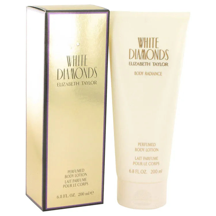 An image displaying WHITE DIAMONDS by Elizabeth Taylor Body Lotion for Women by Elizabeth Taylor