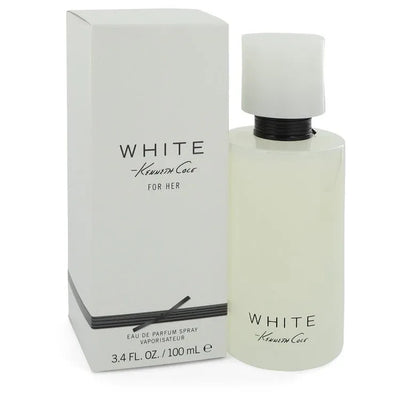 An image displaying Kenneth Cole White by Kenneth Cole Eau De Parfum Spray 3.4 oz for Women by Kenneth Cole
