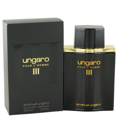 An image displaying UNGARO III by Ungaro Eau De Toilette Spray (New Packaging)for Men by Ungaro