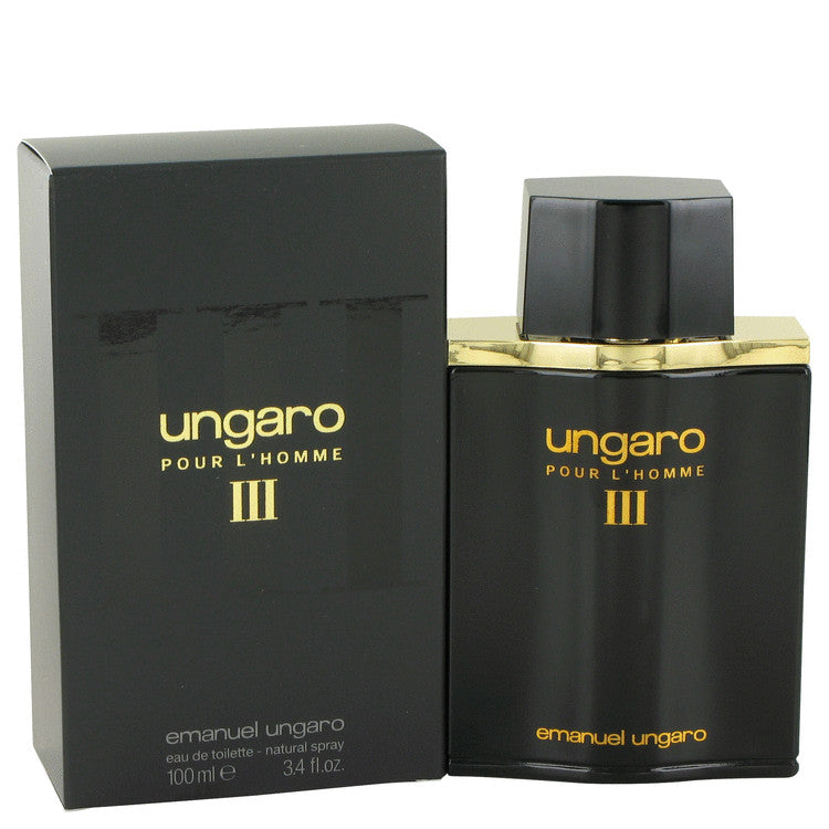 An image displaying UNGARO III by Ungaro Eau De Toilette Spray (New Packaging)for Men by Ungaro