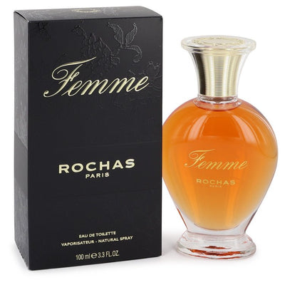 An image displaying FEMME ROCHAS by Rochas Eau De Toilette Spray for Women by Rochas