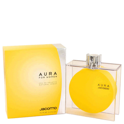 An image displaying AURA by Jacomo Eau De Toilette Spray for Women by Jacomo
