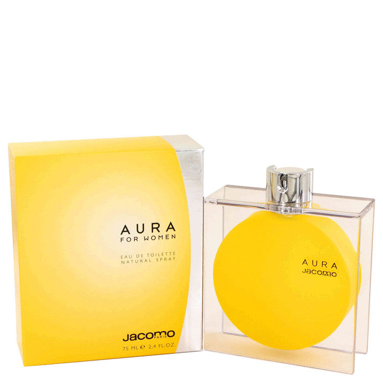 An image displaying AURA by Jacomo Eau De Toilette Spray for Women by Jacomo