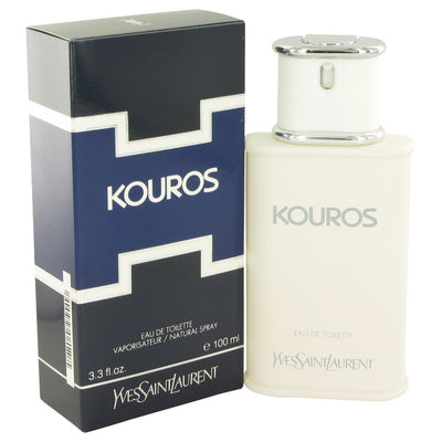 An image displaying KOUROS by Yves Saint Laurent Eau De Toilette Spray for Men by Yves Saint Laurent