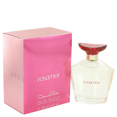 An image displaying Rosamor by Oscar De La Renta Eau De Toilette Spray 3.4 oz for Women by Oscar De La Renta