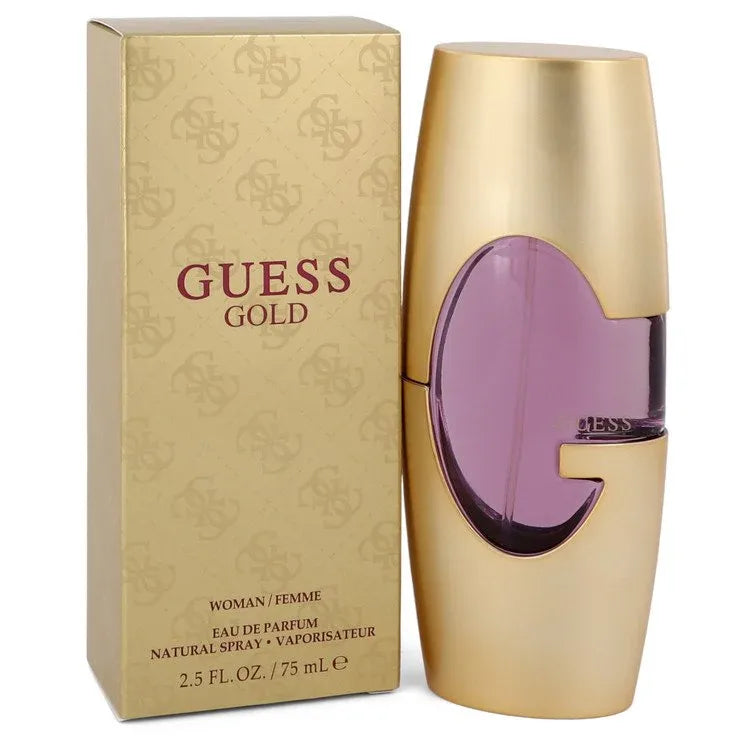 An image displaying Guess Gold by Guess Eau De Parfum Spray 2.5 oz for Women by Guess
