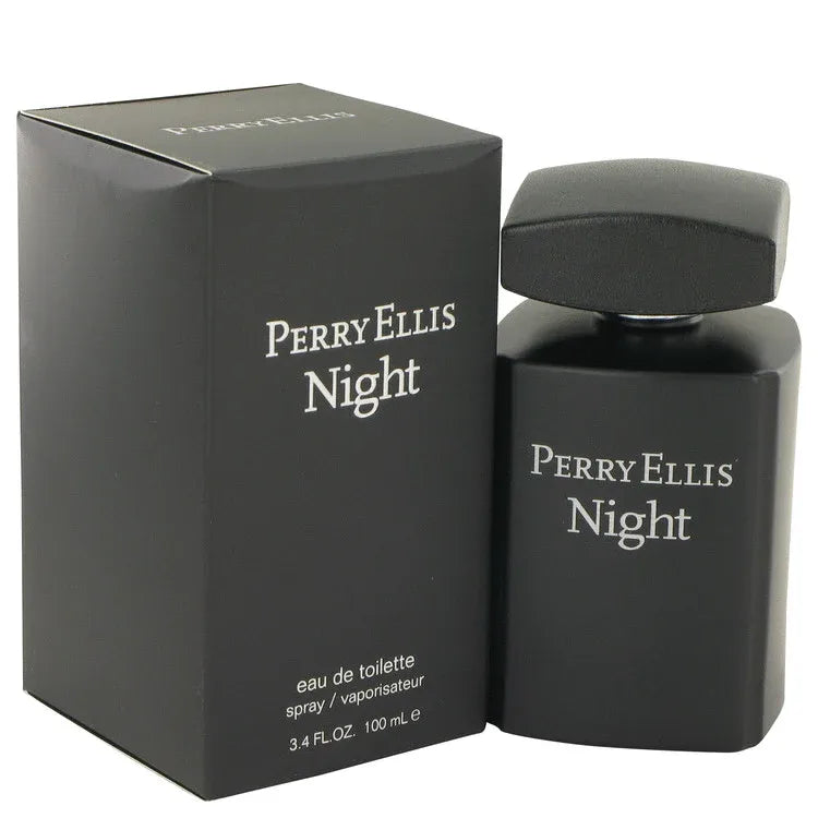 An image displaying Perry Ellis Night by Perry Ellis Eau De Toilette Spray 3.4 oz for Men by Perry Ellis