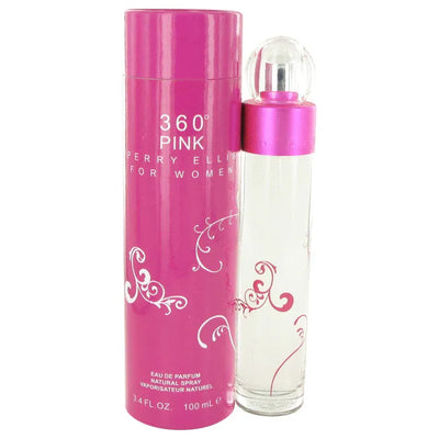 An image displaying perry ellis 360 Pink by Perry Ellis Eau De Parfum Spray 3.4 oz for Women by Perry Ellis