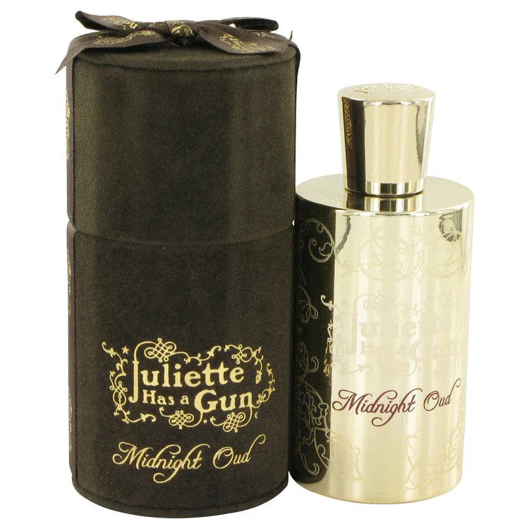 An image displaying Midnight Oud by Juliette Has a Gun Eau De Parfum Spray 3.4 oz for Women by Juliette Has a Gun