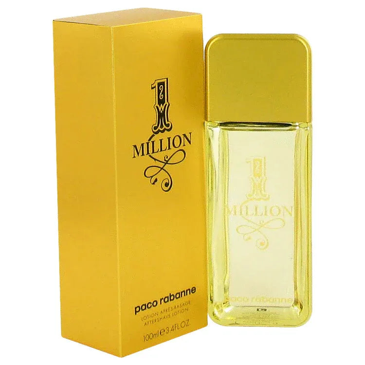 An image displaying 1 Million by Paco Rabanne After Shave 3.4 oz for Men by Paco Rabanne