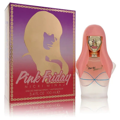 An image displaying Pink Friday by Nicki Minaj Eau De Parfum Spray 3.4 oz for Women by Nicki Minaj