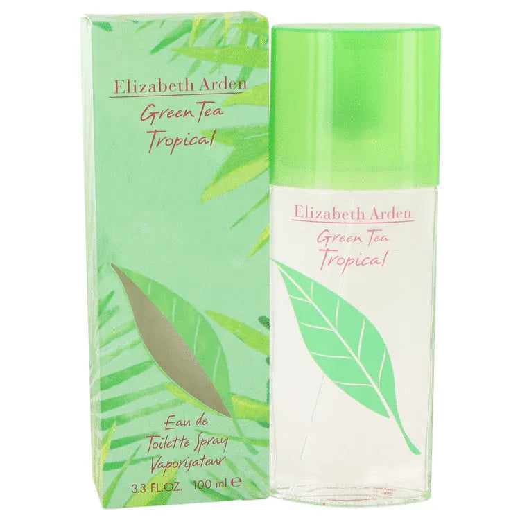 An image displaying Green Tea Tropical by Elizabeth Arden Eau De Toilette Spray 3.3 oz for Women by Elizabeth Arden